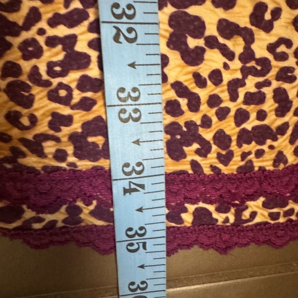 FREE PEOPLE Cheetah Lace Purple Gold Women’s SZ SM Boho Bohemian Slip Dress EUC - Picture 16 of 16